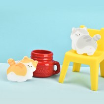나인어클락 핸드 그립 아크릴 에폭시 고양이 스마트톡 냥이 젤리톡 핸드폰 거치대, 치즈냥