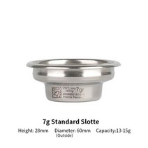 VST58mm 15182022g 에스프레소 커피 필터 바구니 KEES Synesso Slayer LM LELIT 압력 머신 포터필터, 7g standard slotte