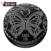 안나수이 ANNA SUI 루즈 페이스 파우더 미니 컴팩트 전용 리필 별도 판매 한정판 Anna Sui의 아이콘 나비 모티프로 장식된 퍼프 및 뚜껑 포함 02 블랙 404164