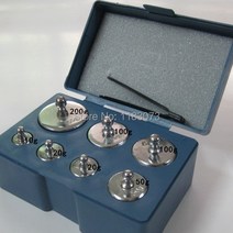 고정밀저울 계량저울 교정 무게 7 개대 200g 100g 50g 20g 10g 5g 그램 보석 저울 무게 세트 500g 고정밀 교정, 없음