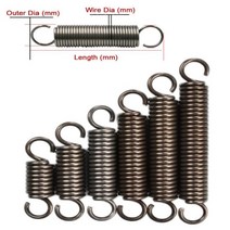 인장스프링 스텐인장스프링 금형 1Pcs 와이어 직경 1.4mm 연장 장력 확장 스프링 외부 8-14mm 길이 30mm - 240mm 스틸 후크 DIY, 170mm