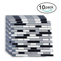 퍼니밸리 3D입체 주방 욕실 붙이는 방수 에폭시 타일 시트지, 그레이, 1개