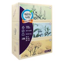 깨끗한나라 부드러운 미용 티슈 250매 24개 순수 천연펄프 무형광 고급 화장지 도매 추천