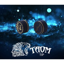 TAOM Pro-당구 스누커 이노베이션 레볼루션 고밀도 가죽 큐 팁 14mm -M, 2pcs Taom 14mm