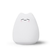 귀여운 동물 작은 고양이 터치 센서 제어 LED 야간 조명 배터리 전원 실리콘 LED 램프 선물 침실 장식 램, 02 Clever cat