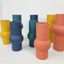 대형 인테리어 빈티지 오브제 세라믹 도자기 후리지아 화병 꽃병 화기 vase, 선물포장(+900), 진한초록