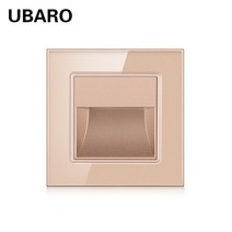 재실 감지기 모션 센서 UBARO 유도 빛 벽 계단 Led 단계 램프 PIR 현대 실내 Recessed 복도 밤 발 소켓 AC85-265V 3W, [03] No Sensor