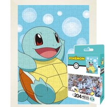 퍼즐피플 샌드박스즈 포켓몬스터 카카오 팬시퍼즐 모음 직소퍼즐, 신나는 꼬부기 204피스 액자포함(우드화이트), 204p