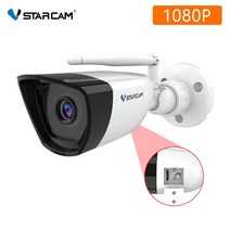 가정용 홈 무선 실시간 현관 강아지 방범용 캠 cctv Vstarcam 1080P IP 카메라 야외 총알 와이파이 카메라 AI 휴머노이드 감지 IP66 방수 IR 야간 오디오, 128GB 카드 추가, 협력사, 영국 플러그
