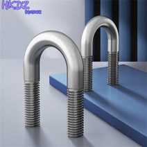 자동차봉인 번호판 볼트 너트 세트 1pc 304 스테인레스 스틸 클램프 U U-볼트 M6 M8 M10 M12 자형 나사 버클 파이프, [27] M10 x 42mm, 27 M10 x 42mm