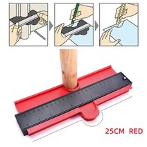 줄자 커팅 철자 목공 윤곽 게이지 절단 템플릿 목재 측정 눈금자 건설 도구, 01 Red