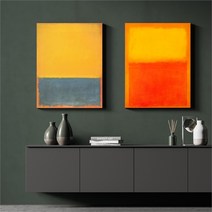 셀러허브 마크로스코 명화 인테리어 그림 액자 No13 24 캔버스 20호, 21번/20호53x73cm(캔버스액자옆면흰색)