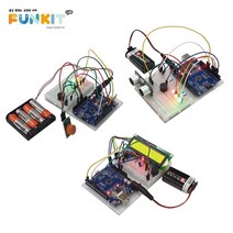 (중급학습키트) 아두이노 음주측정기 온습도측정기 보안시스템 만들기, 우노보드+100CM 우노케이블+다기능 실험거치대(S)