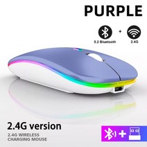 무선 무소음 게이밍 버티컬 마우스 충전식 블루투스 2.4GHz USB RGB 1600 인치 당 점 컴퓨터 노트북 태블릿 PC 맥북 게임 게이머, Dual Mode Wireless3