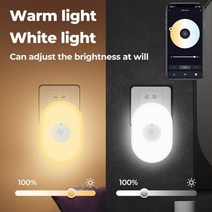 와이파이 스마트 PIR 모션 센서 Led 야간 조명 감지기 앱 무선 홈 오토메이션 시스템 음성 알렉사 구글, 2pcs UK