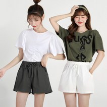 페타리지 여성 플리츠 린넨 반바지 4부 냉장고팬츠 키작녀 밴딩 반바지 조거팬츠