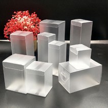 크리에잇투 고급 반투명 PVC 사각케이스, 10 10 10cm