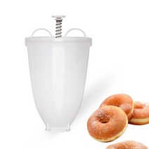 와플팬 도넛 형 간단하고 빠른 휴대용 케이크 금형 수동 와플 디스펜서 플라스틱 DIY 제빵 도구, 01 WHITE