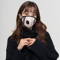 아이러브허브 빨아쓰는 예쁜 면마스크 KF94 시험완료 패션밸브마스크(핑크), XL사이즈