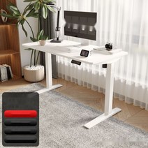 모션데스크 높이조절 허리건강 전동리프트 컴퓨터책상, 1.2*0.6M, iE3 화이트 레그+화이트 보드