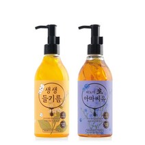 파노아 생생들기름+생아마씨유 각1병씩 (퍼펙트 건강한 생오일 모음) 펌프타입의 산패 차단 용기 추가할인, 총2병, 300ml