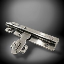 현관문 이중잠금장치 사각형 스테인레스 철문 빗장걸이 걸쇠 125mm 화장실 시건장치 온라인철물점 창고