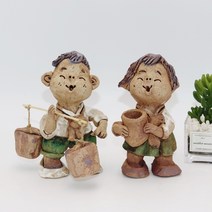 도자기 인형 토우 물지게 아이들 세트