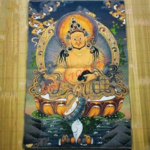반가사유상 미니어처 불교용품 보살상 부처님불상실크 자수 불상 탕카 정교한 공예 장식 컬렉션, 03 C