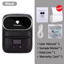 휴대용 라벨 바코드 프린터phomemo m110 mini 열 다기능 자체 접착 스티커 메이커 사무실 옷 태그, 블락, 협력사