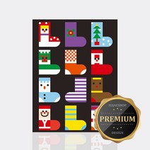 보석십자수 diy 세트 도구 어린이보석십자수 크리스마스 양말 15x20cm 자체디자인