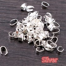 아이언그립 골프그립테이프 골프그립 50 개/몫 Stianless 철 펜 던 트 클립 핀치 보석 걸쇠 버클 매력 목걸, 05 Bright Silver_03 6x4x3 mm