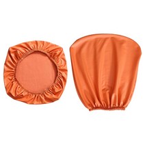 PU 사무실 의자 커버 안락 의자 슬립 커버 신축성있는 이동식 방진 방진 미끄럼 방지 분할 호텔 식당 웨딩 홈, PU 가죽, 주황색