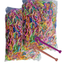 맘스아미 100g+컷팅기 2p 짱짱한 대용량 컬러고무줄 헤어끈 머리끈