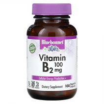 블루보넷 비타민 B2 리보플라빈 100mg 100 베지 캡슐, 1개(100캡슐)