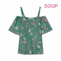 [SOUP] [숲] 오프 숄더 플로럴 블라우스(SV6SS89)