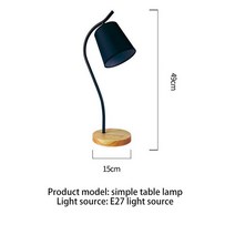 이동식침대테이블 레트로 북유럽 스타일 LED 책상 조명 모던한 심플한 테이블 플리티드 거실 소파 사이드 침실 방 침대 머리맡 램프 야간, [04] B-Black, [04] UK Pulg, [05] 3000K-mable