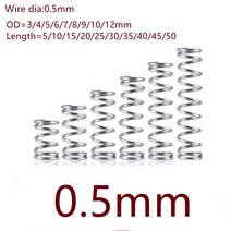 스프링 스테인레스 스틸 압축 외경 길이 로트당 0.5x 4mm 6mm 8mm 10mm 12mm