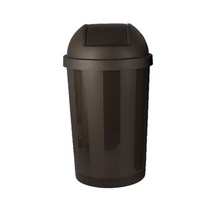 명품 멀티휴지통 종량제 30L 50L 원형쓰레기통 분리수거함, 브라운, 멀티휴지통2호