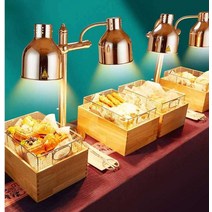 스탠드 온열램프 워머 푸드 음식 식당 빵집 가열 히팅, 세트 2