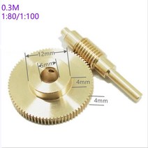 0.3 모듈러스 미니 정밀 웜 기어 감속기 송신기 1:80 100 톱니, 02 100 Teeth5mm