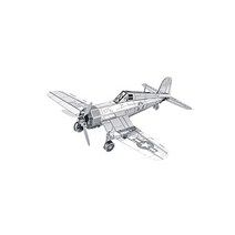 METAL WORKS Z-MODEL METAL IN KOREA 3D 메탈 퍼즐모음, 1개, (MINI실버)커세어F4U