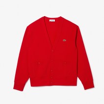 라코스테 가디건 니트 남성 피케 레드 SH9867-52N 240