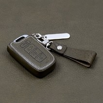 베라크루즈 리츠s 남자 여자 커플 새차 선물 스마트 키케이스 이니셜키링 자동차키홀더, 리츠s HK-02 현대/기아 (4버튼)올리브, 가죽스트랩 각인 사용 O