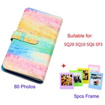 Instax Square SQ10 SQ6 SP3 필름 80 포켓 사진 앨범 5Pcs 다채로운 책상 테두리 스탠드 프레임, A
