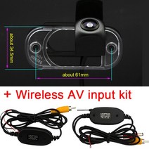 차량블랙박스 자동차블랙박스HD 720P 어안 후방 카메라 현대 산타페/산타페 클래식 MK1 SM 2000-2006 자동, 10 fish eye wireless