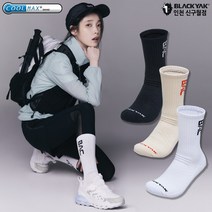 블랙야크 남성 여성 사계절 쿨맥스 장목 러닝 스포츠 골프 등산양말 알파인크루삭스Z, IVORY, 028