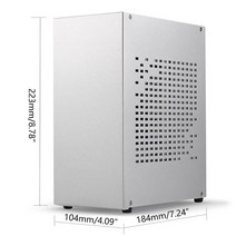 pc본체케이스 데스크탑미니 ITX 마이크로 케이스 홈 시어터 개인용 컴퓨터 섀시 호스트 산업용 제어 인클, 화이트, 한개옵션0