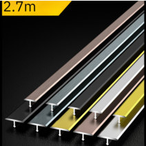T자 몰딩 T자형 알루미늄 코너비드 벽 바닥 마감재, 10mm, 매트 로즈 골드, 2.7m