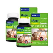 네추럴팜 메가 비타민b 컴플렉스 고함량비타민b 8가지 비타민b군 건강기능식품, 90정, 2개
