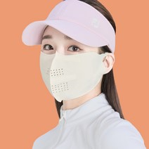 [피부과 개발] 모델로 골프마스크 자외선차단 여성 스포츠 운동 마스크, 블랙L